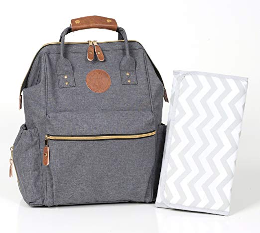 Diaper Bag Backpack by Anchored East - Designer Multi-Function Water ...